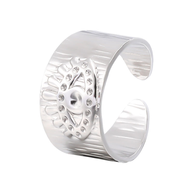 Fashion Devil's Eye Adjustable Stainless Steel Ring