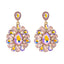 Fashion Diamond Drop-shaped Colored Glass Diamond Earrings Ear Jewelry