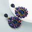 Fashion Diamond Drop-shaped Colored Glass Diamond Earrings Ear Jewelry