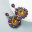 Fashion Diamond Drop-shaped Colored Glass Diamond Earrings Ear Jewelry