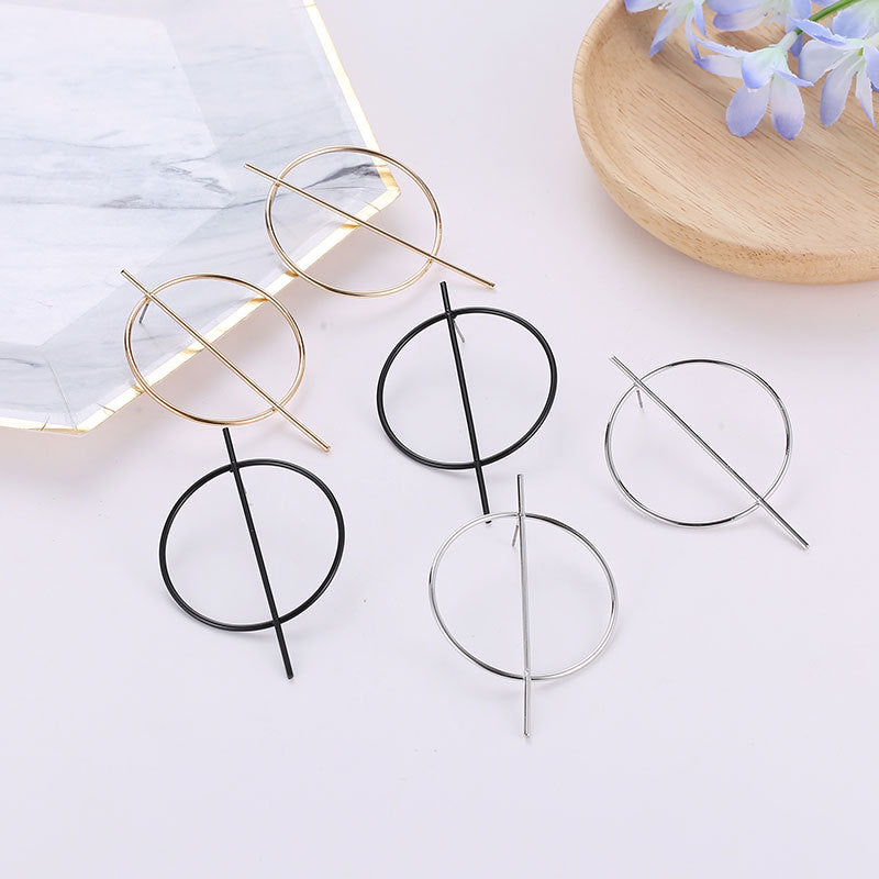 Fashion Statement Large Circle Geometric Earrings