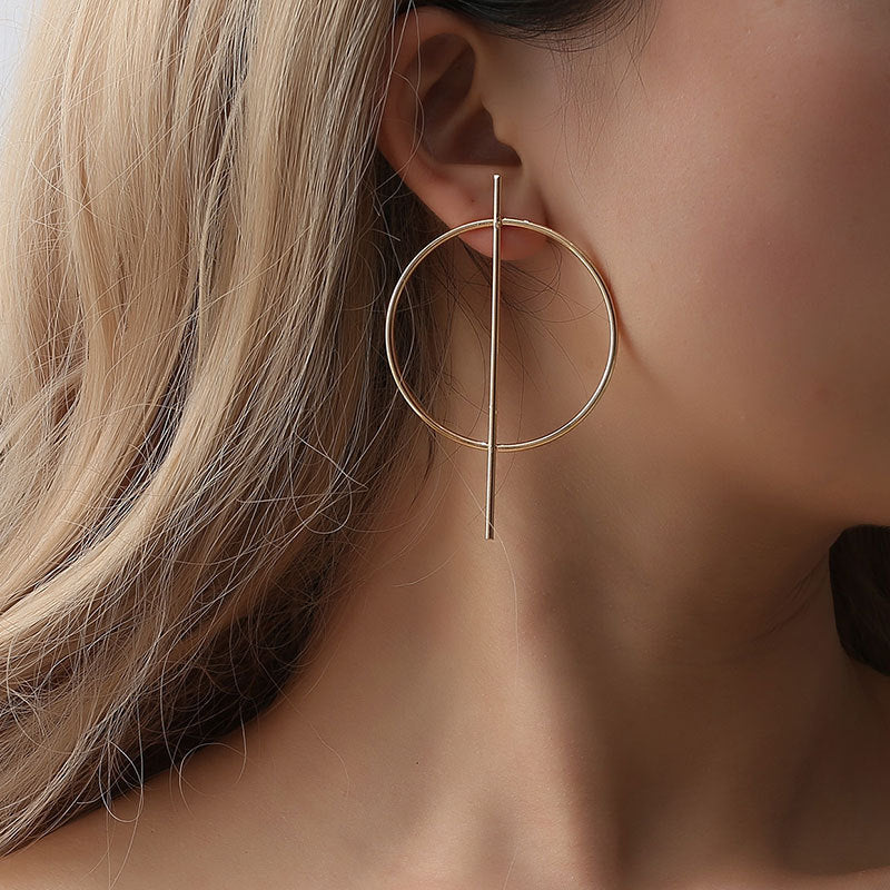 Fashion Statement Large Circle Geometric Earrings