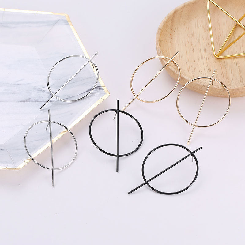 Fashion Statement Large Circle Geometric Earrings