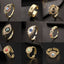 Fashion Evil Eye Gold Plated Zircon Adjustable Open Ring