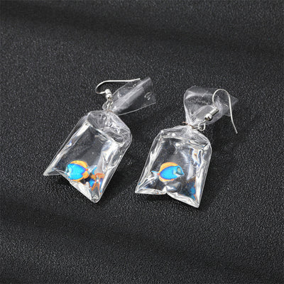 Tropical Fish Resin Drop Earrings for Women