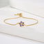 Fashion Flower Copper Bracelets Gold Plated Zircon Copper Bracelets