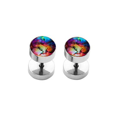 Fashion Flower Stainless Steel Ear Studs 1 Pair