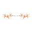 Frosted Three-Star Alloy Clip-On Earrings