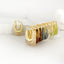 Geometric U-Shape Colorful Jelly Hoop Earrings - Minimalist Design