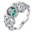 Fashion Geometric Rainbow Topaz Zircon Women's Ring