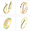 Geometric Copper Gold Plated Zircon Adjustable Honeycomb Ring