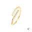 Geometric Copper Gold Plated Zircon Adjustable Honeycomb Ring