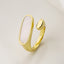 Geometric Copper Zircon Adjustable Ring for Women