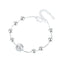 Geometric Hollow Out Silver Plated Beaded Bracelet