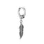 Fashion Geometric Feather Skull Stainless Steel Polishing Drop Earrings 1 Piece