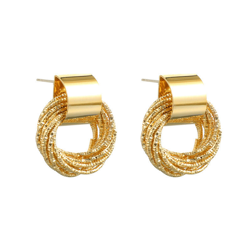 Fashion Geometric Metal Plating Women'S Ear Studs 1 Pair