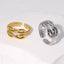 Fashion Adjustable Geometric Stainless Steel Open Ring for Women