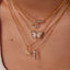 Fashion Geometric Stainless Steel Necklace Plating Zircon Stainless Steel Necklaces