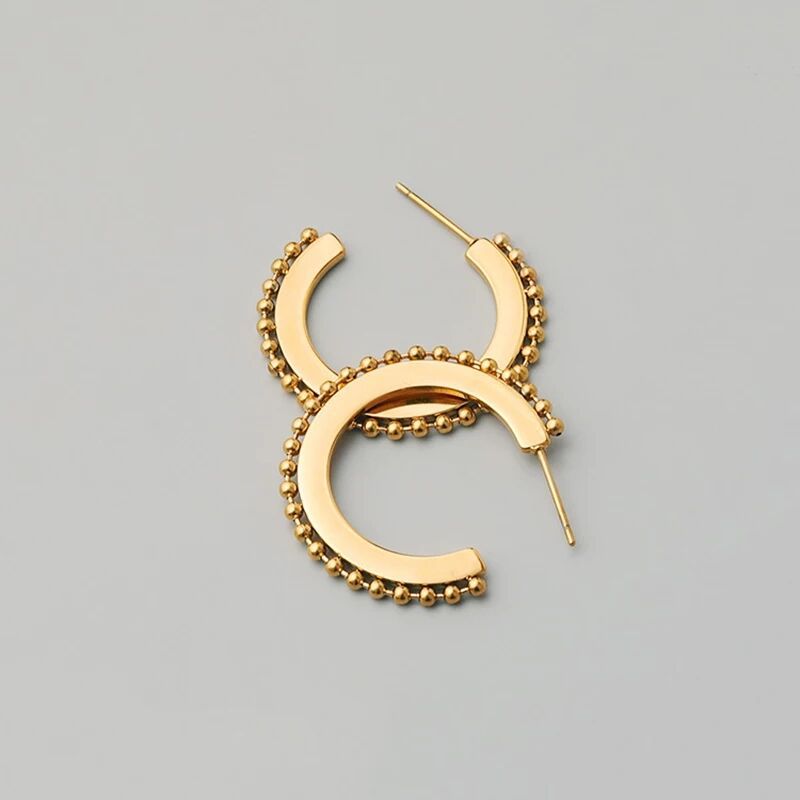 Geometric Minimalist Stainless Steel Gold Plated Earrings