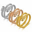 Fashion Geometric Adjustable Stainless Steel Wire Band Ring