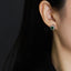 Fashion Geometric Sterling Silver Inlay Zircon Ear Studs 1 Pair