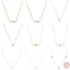 Geometric Sterling Silver Zircon Pendant & Multi-Layer Coin Moon Star Necklace