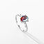 Fashion Geometric Heart Sterling Silver Zircon Ring