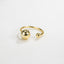 Geometric Sterling Silver Open Ring - Minimalist Adjustable Design