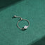Geometric Sterling Silver Zircon Open Chain Ring for Women