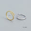 Geometric Sterling Silver Zircon Open Ring for Women