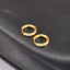 Gold Plated Geometric Titanium Steel Earrings with Rhinestones