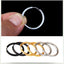 Fashion Geometric Titanium Steel Golden Silver Black Hoop Earrings Single