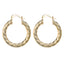 Geometric Titanium Steel Hoop Earrings with Gold Plating