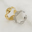 Geometric Titanium Steel Open Ring 18k Plated Stainless Steel Minimalist Ring for Women