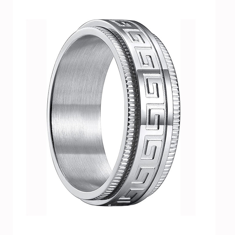 Fashion Geometric Titanium Steel Plating Rings