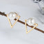 Fashion Geometric Triangle Pearl Studs Hot Sale Earrings Wholesale