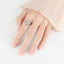 Fashion Golden Star Moon Zircon Rotating Copper Open Ring