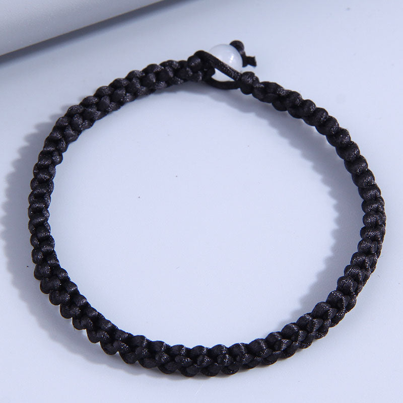 Fashion Gradient Color Braided Lucky Rope Bracelet