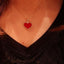 Fashion Heart Shape Alloy Enamel Women'S Pendant Necklace