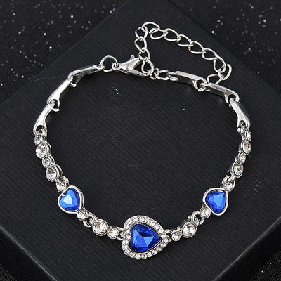 Fashion Heart Shape Crystal Gemstone Bracelet