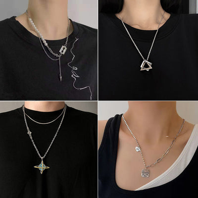 Fashion Heart Shape Butterfly Alloy Pearl Plating Women'S Layered Necklaces Pendant Necklace 1 Piece