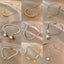 Elegant Heart-Shaped Zircon and Pearl Bracelet