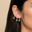 Fashion Geometric Heart Zircon Inlay Drop Earrings in Sterling Silver