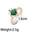 Fashion Crown Heart Zircon Adjustable Copper Ring
