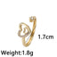 Fashion Geometric Heart Zircon Open Ring