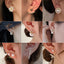 Fashion Heart Shape Flower Bow Knot Imitation Pearl Alloy Rhinestone Women'S Earrings 1 Pair