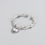 Silver Heart Shape Open Ring - 925 Sterling Vintage Baroque Design