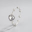 Silver Heart Shape Open Ring - 925 Sterling Vintage Baroque Design