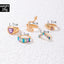 Fashion Heart Shape Snake Alloy Plating Rhinestones Unisex Rings 5 Pieces