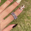 Heart Shape Sterling Silver Zircon Inlay Ring for Women